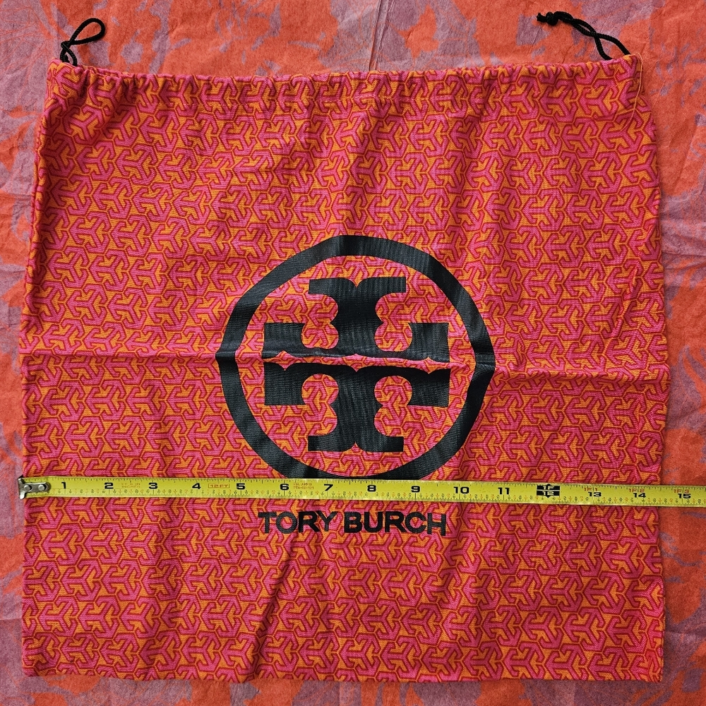 Tory Burch Dust Bag 14.5"x14" Pink and Orange